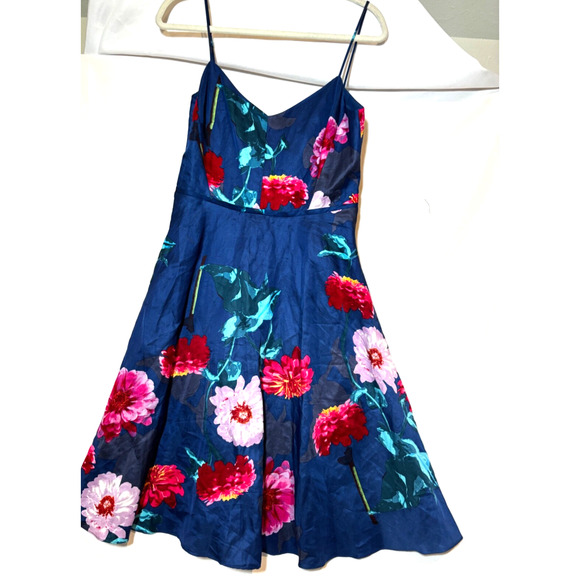 New Banana Republic Fit & Flare Floral Linen Blend Dress Pockets Boho romantic - Picture 3 of 11